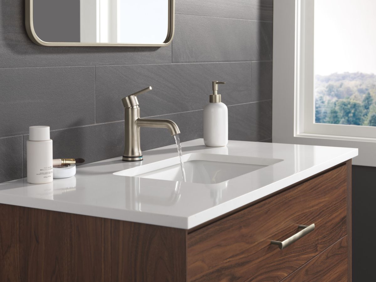 DELTA Trinsic Touch2O Bathroom Faucet with Touchless Technology — Stainless