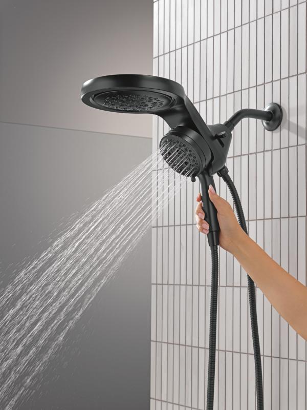 DELTA Universal Showering Components 6-Setting HydroRain with ProClean — Matte Black
