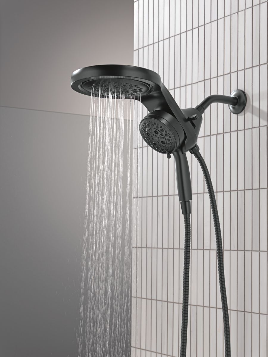 DELTA Universal Showering Components 6-Setting HydroRain with ProClean — Matte Black