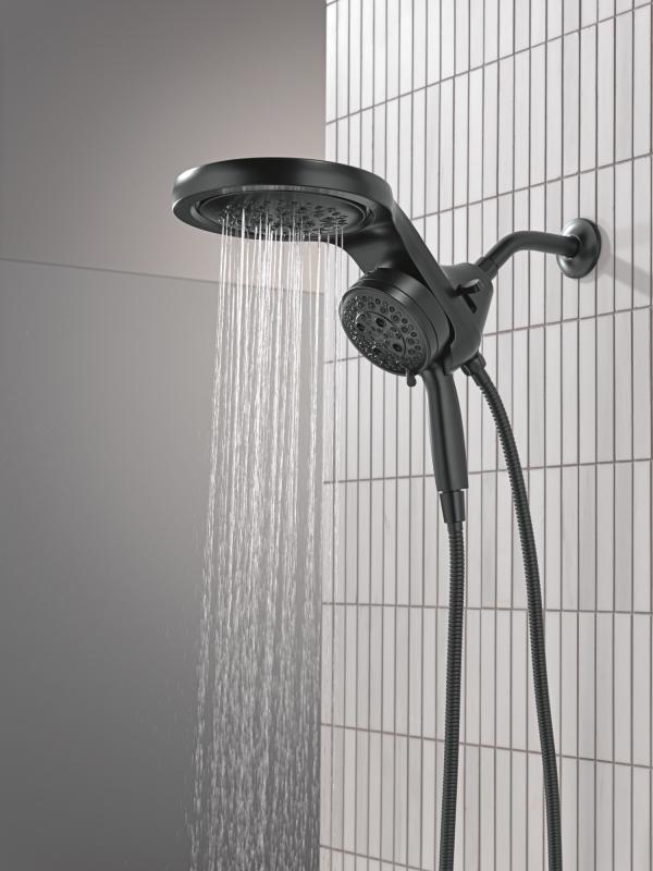 DELTA Universal Showering Components 6-Setting HydroRain with ProClean — Matte Black