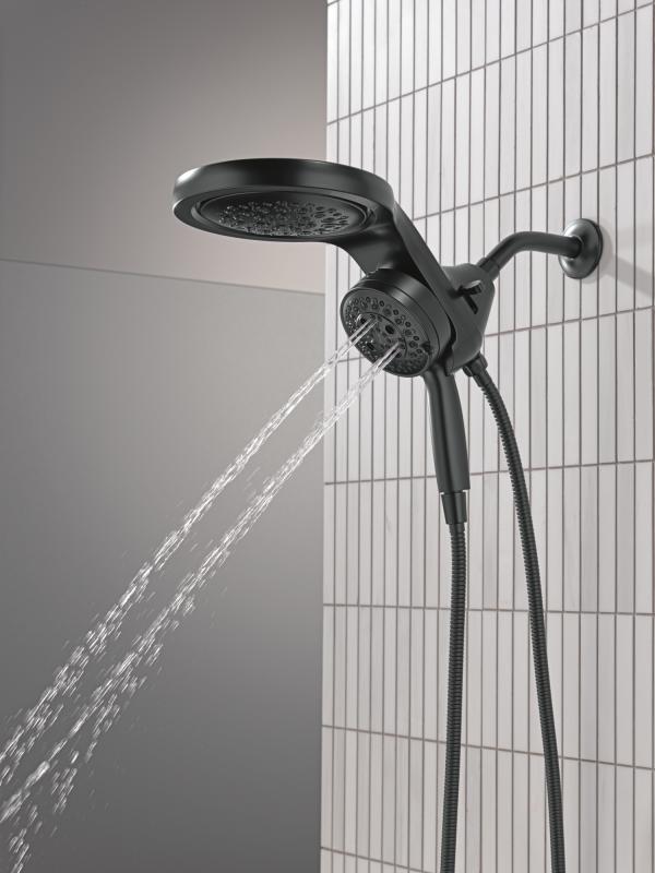 DELTA Universal Showering Components 6-Setting HydroRain with ProClean — Matte Black