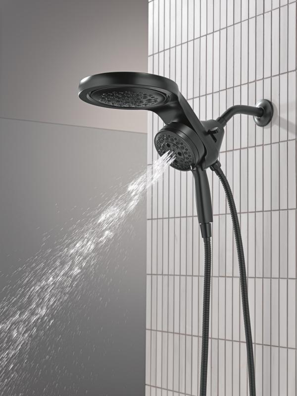 DELTA Universal Showering Components 6-Setting HydroRain with ProClean — Matte Black