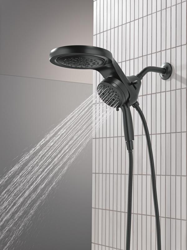 DELTA Universal Showering Components 6-Setting HydroRain with ProClean — Matte Black