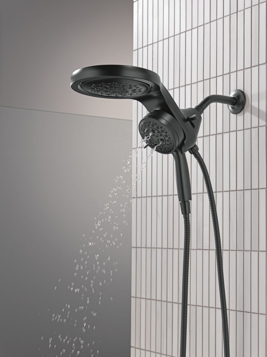 DELTA Universal Showering Components 6-Setting HydroRain with ProClean — Matte Black