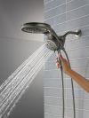 DELTA Universal Showering Components 6-Setting HydroRain with ProClean — Lumicoat® Black Stainless