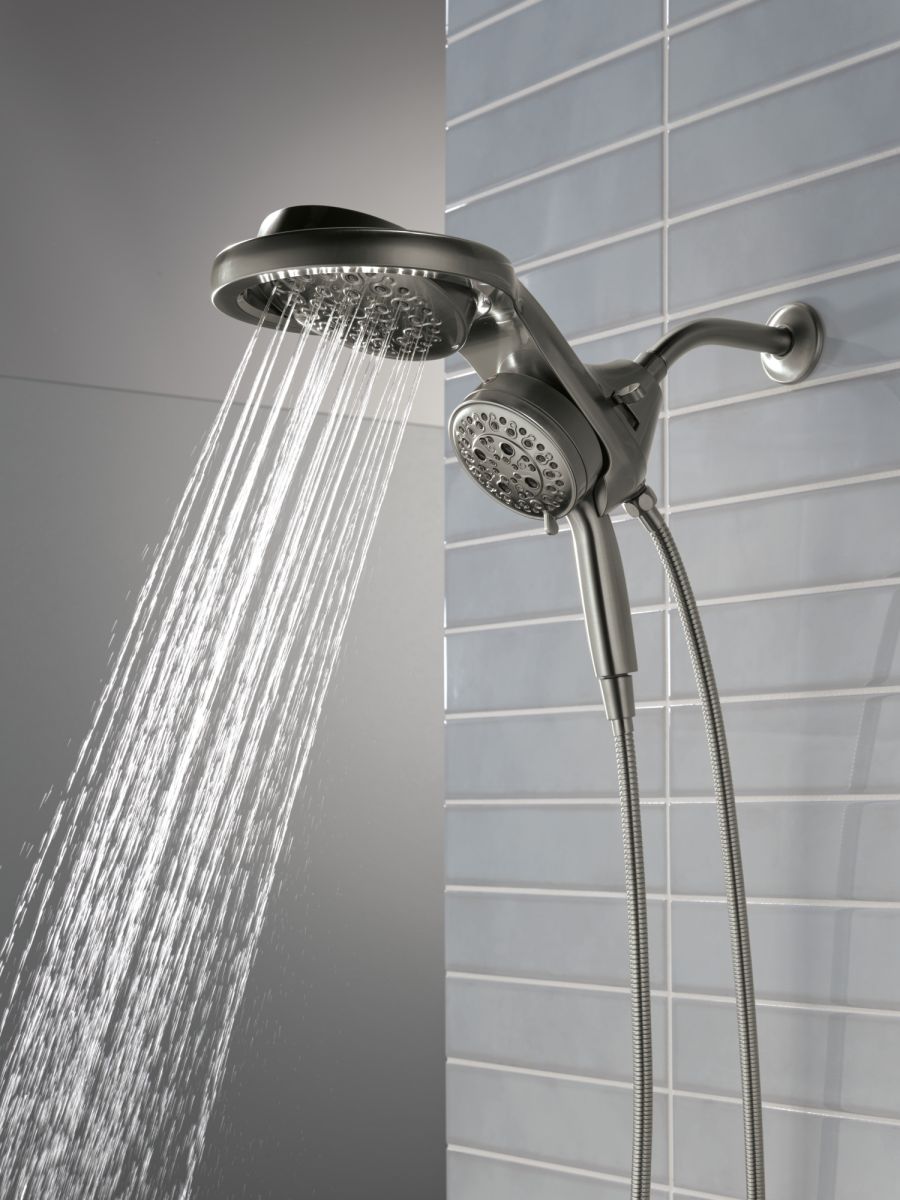DELTA Universal Showering Components 6-Setting HydroRain with ProClean — Lumicoat® Black Stainless