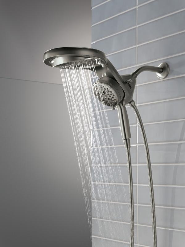DELTA Universal Showering Components 6-Setting HydroRain with ProClean — Lumicoat® Black Stainless