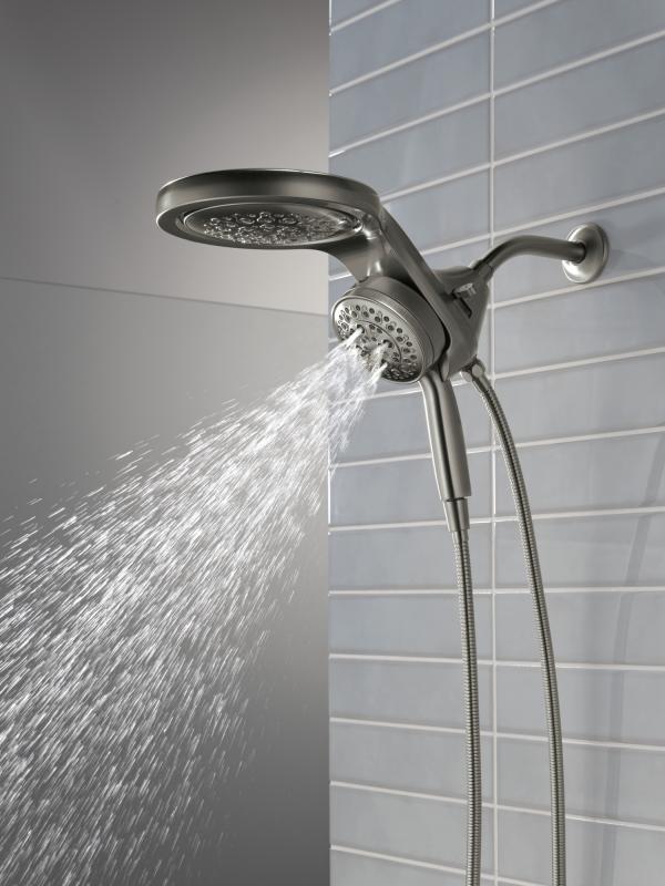 DELTA Universal Showering Components 6-Setting HydroRain with ProClean — Lumicoat® Black Stainless
