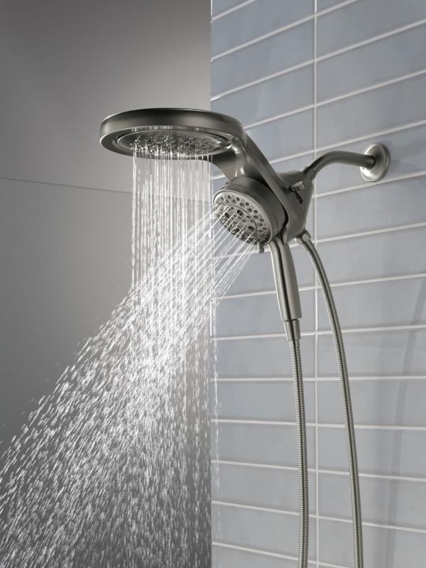 DELTA Universal Showering Components 6-Setting HydroRain with ProClean — Lumicoat® Black Stainless