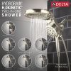 DELTA Universal Showering Components 6-Setting HydroRain with ProClean — Lumicoat® Polished Nickel