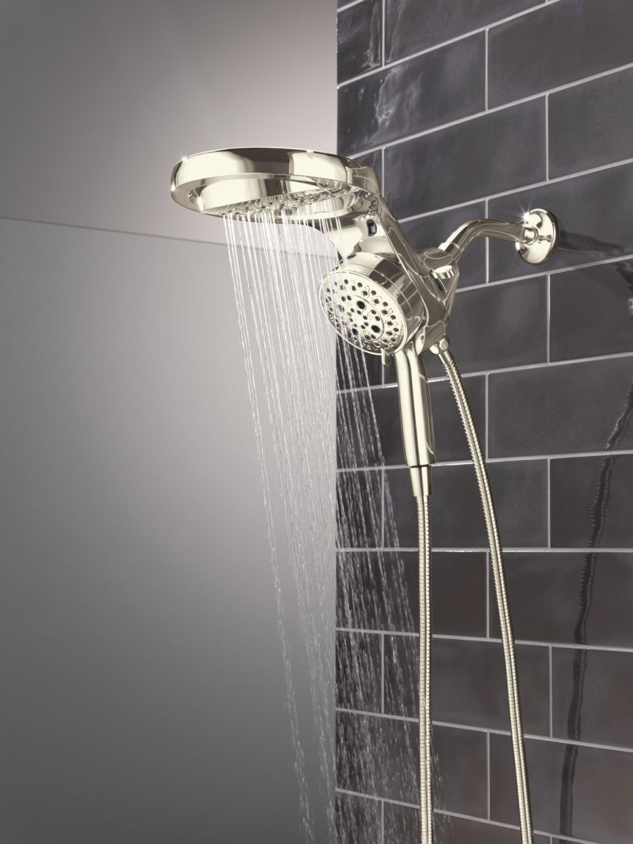 DELTA Universal Showering Components 6-Setting HydroRain with ProClean — Lumicoat® Polished Nickel
