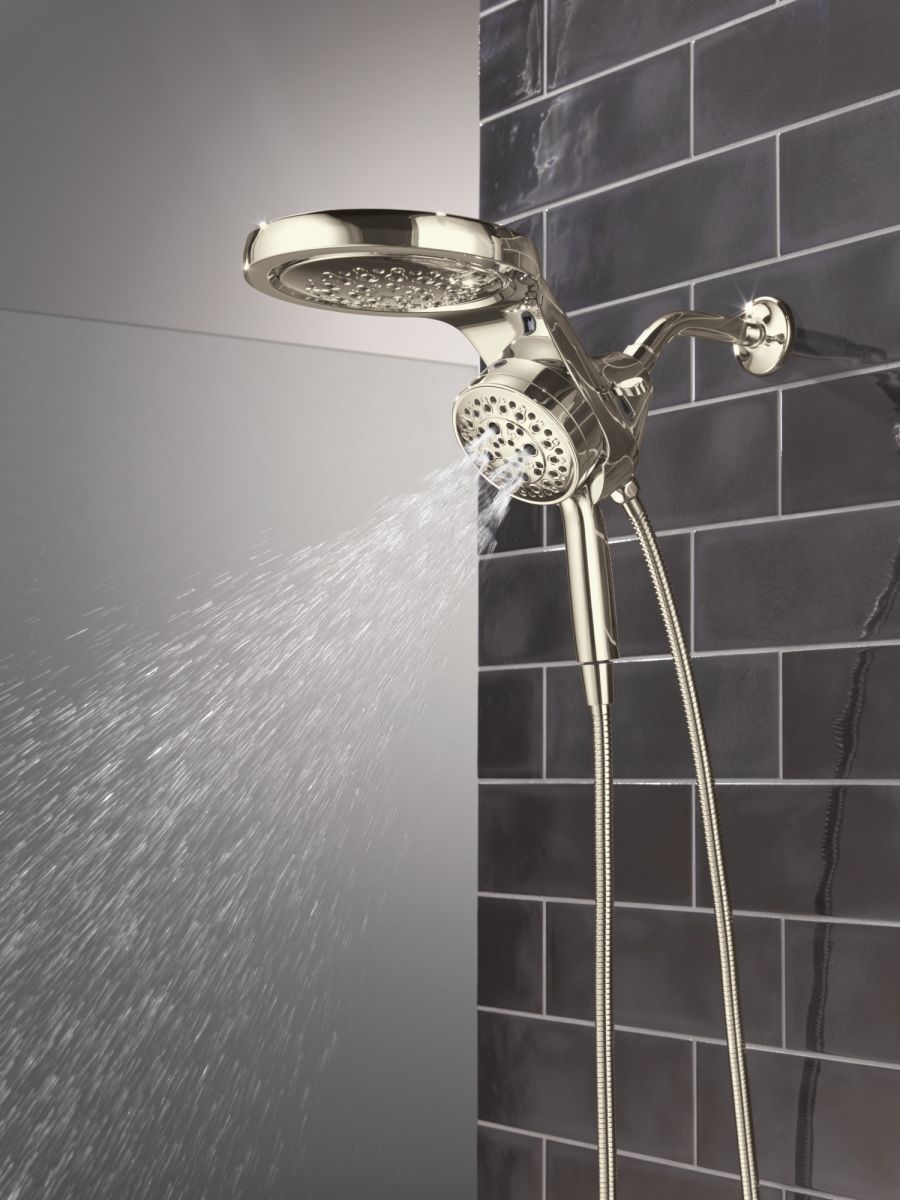 DELTA Universal Showering Components 6-Setting HydroRain with ProClean — Lumicoat® Polished Nickel