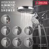 DELTA Universal Showering Components 6-Setting HydroRain with ProClean — Lumicoat® Chrome