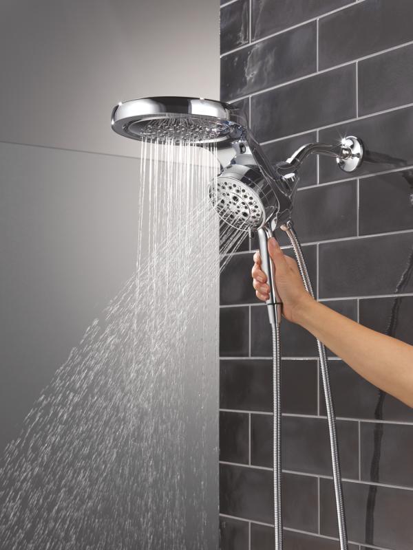 DELTA Universal Showering Components 6-Setting HydroRain with ProClean — Lumicoat® Chrome