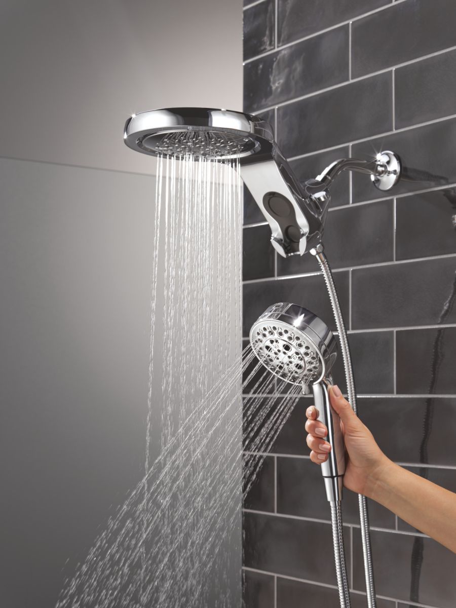 DELTA Universal Showering Components 6-Setting HydroRain with ProClean — Lumicoat® Chrome