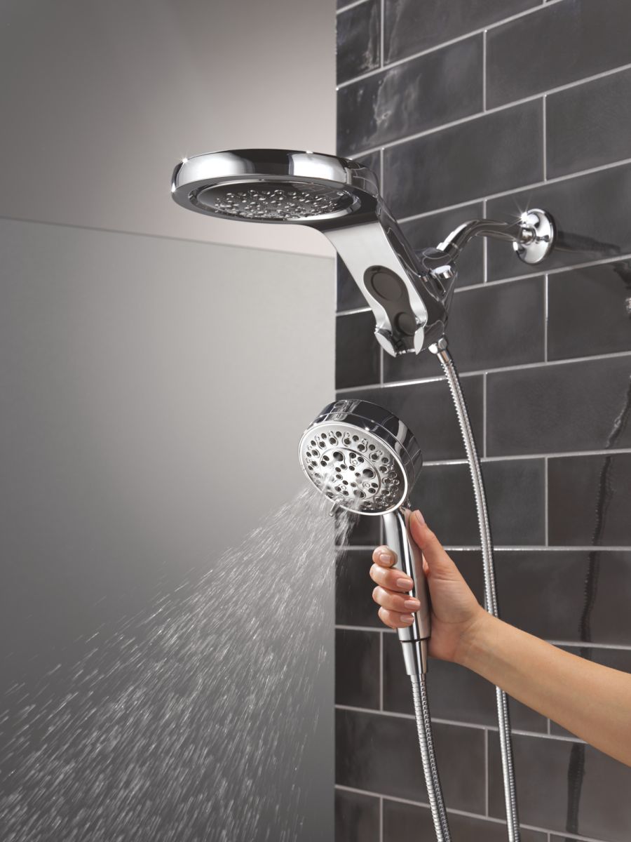 DELTA Universal Showering Components 6-Setting HydroRain with ProClean — Lumicoat® Chrome