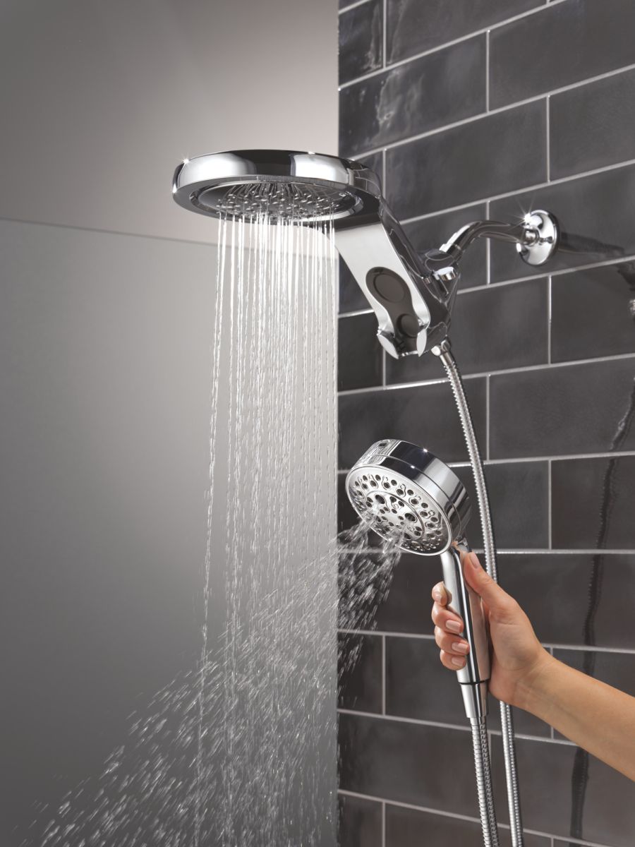 DELTA Universal Showering Components 6-Setting HydroRain with ProClean — Lumicoat® Chrome