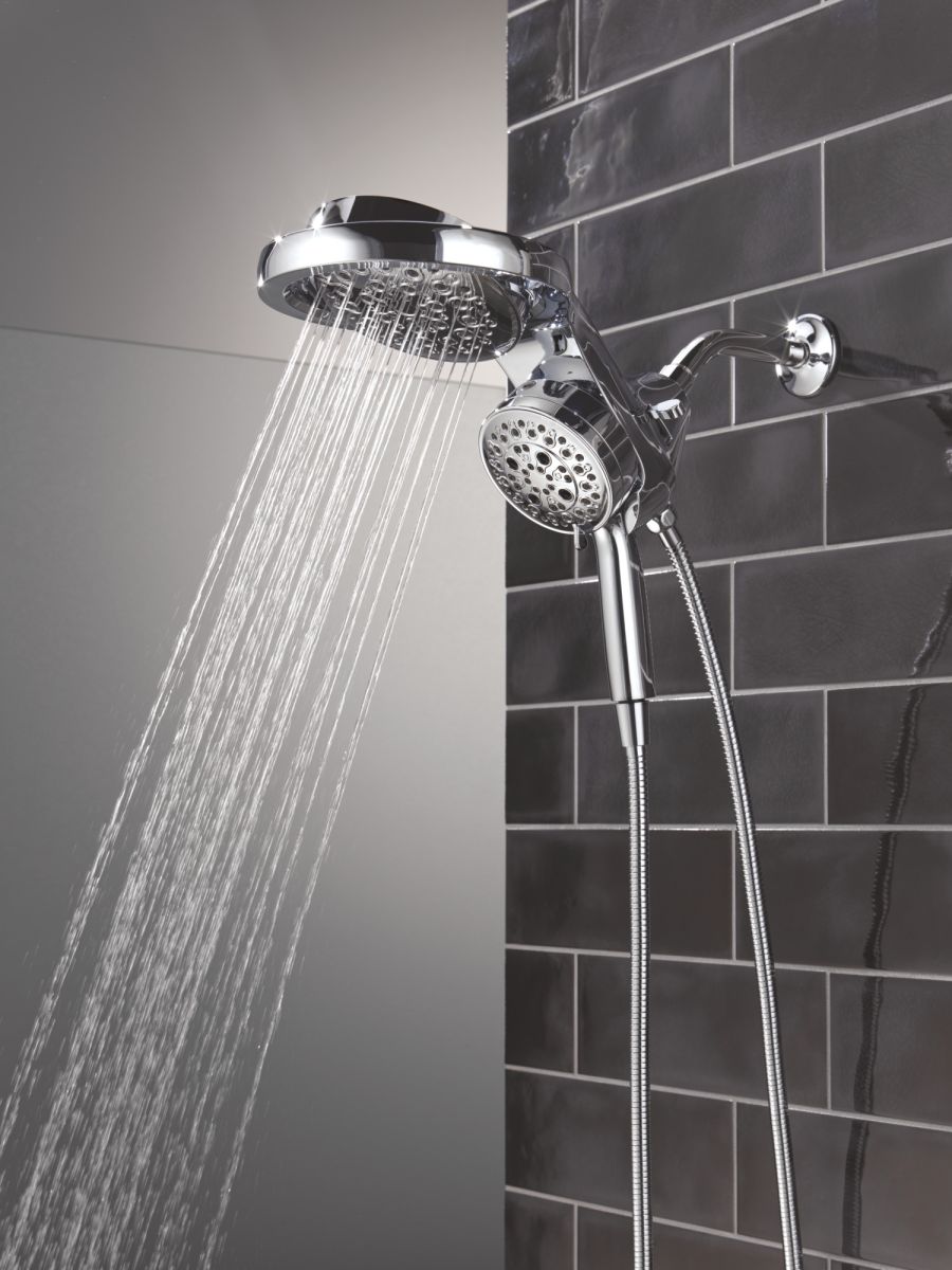 DELTA Universal Showering Components 6-Setting HydroRain with ProClean — Lumicoat® Chrome