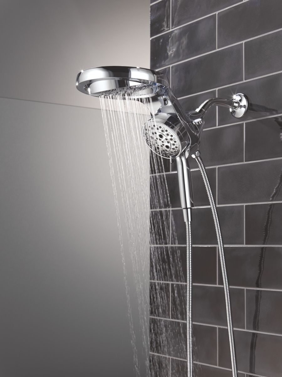 DELTA Universal Showering Components 6-Setting HydroRain with ProClean — Lumicoat® Chrome