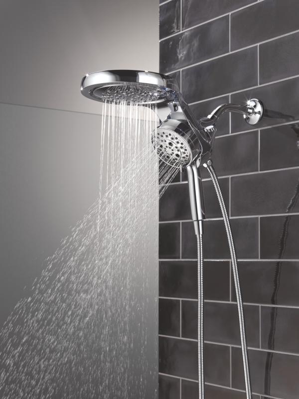 DELTA Universal Showering Components 6-Setting HydroRain with ProClean — Lumicoat® Chrome