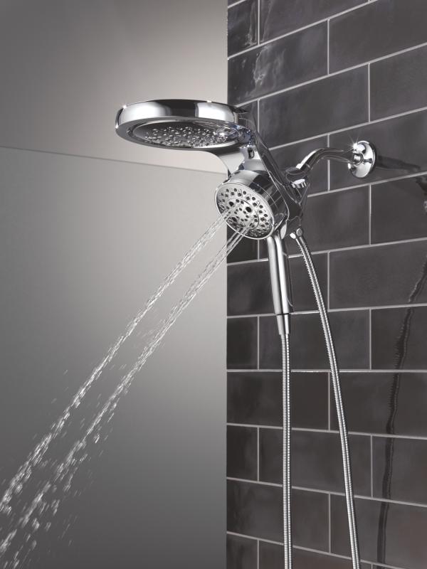 DELTA Universal Showering Components 6-Setting HydroRain with ProClean — Lumicoat® Chrome