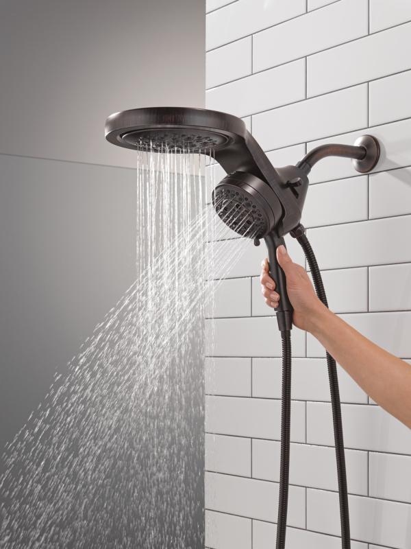 DELTA Universal Showering Components 6-Setting HydroRain with ProClean — Venetian Bronze