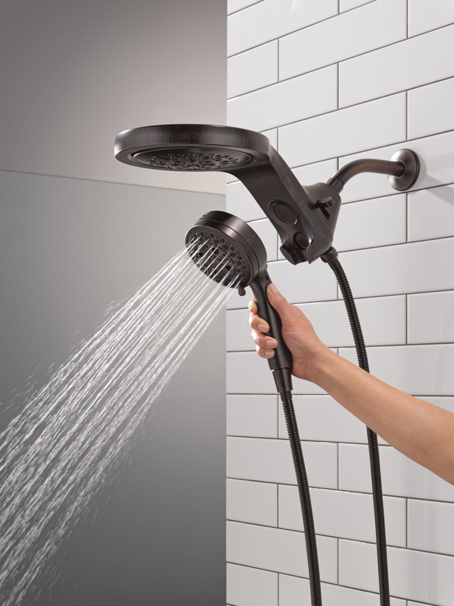 DELTA Universal Showering Components 6-Setting HydroRain with ProClean — Venetian Bronze