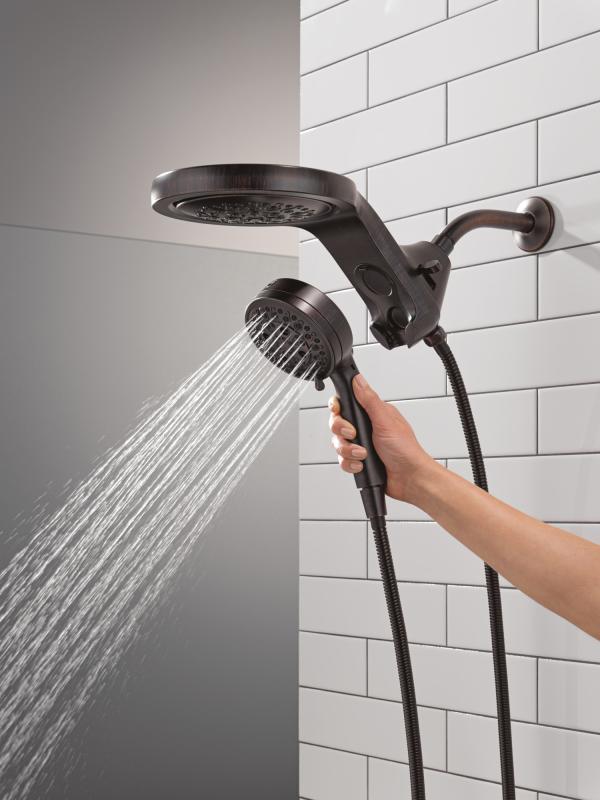 DELTA Universal Showering Components 6-Setting HydroRain with ProClean — Venetian Bronze