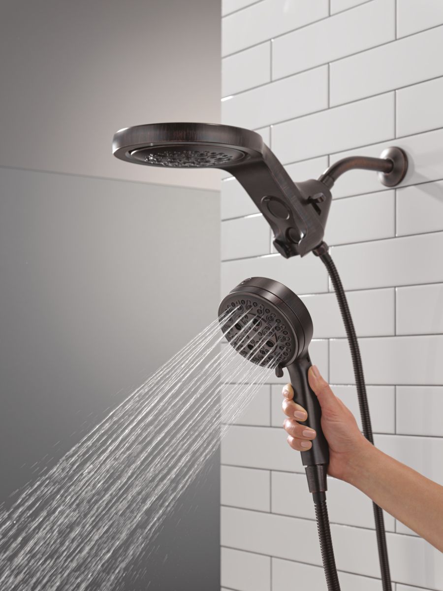 DELTA Universal Showering Components 6-Setting HydroRain with ProClean — Venetian Bronze