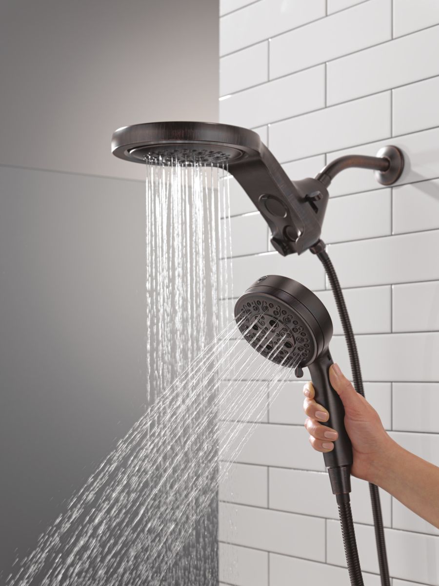 DELTA Universal Showering Components 6-Setting HydroRain with ProClean — Venetian Bronze