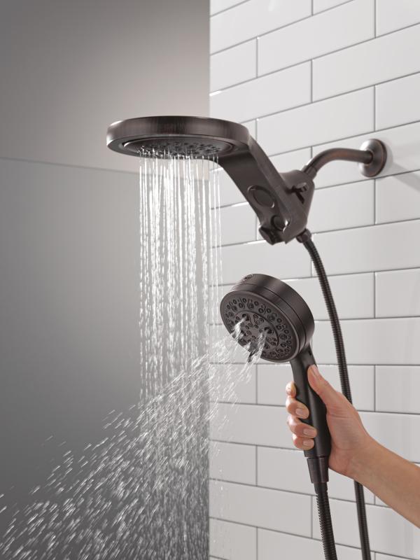 DELTA Universal Showering Components 6-Setting HydroRain with ProClean — Venetian Bronze