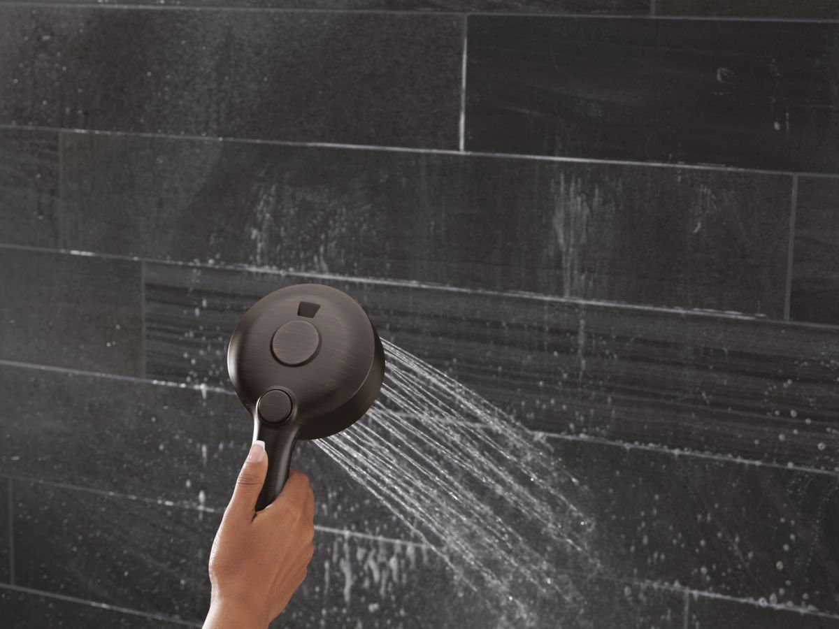 DELTA Universal Showering Components 6-Setting HydroRain with ProClean — Venetian Bronze