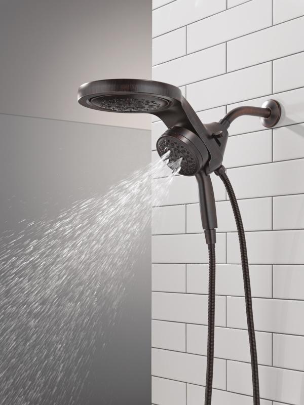 DELTA Universal Showering Components 6-Setting HydroRain with ProClean — Venetian Bronze