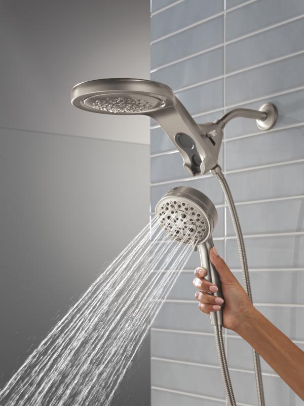 DELTA Universal Showering Components 6-Setting HydroRain with ProClean — Lumicoat® Stainless