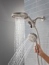 DELTA Universal Showering Components 6-Setting HydroRain with ProClean — Lumicoat® Stainless