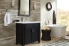 DELTA Trinsic Single Handle Floor Mount Tub Filler Trim with Hand Shower — Stainless