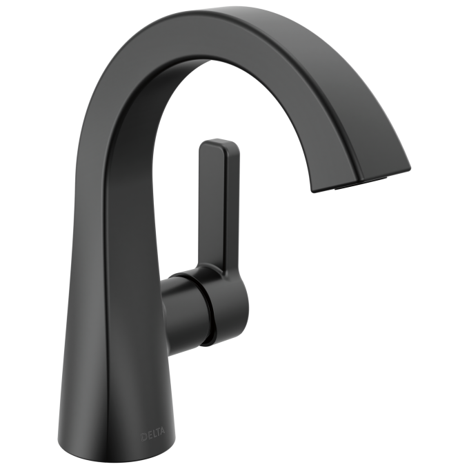 DELTA Lineax Single Handle Bathroom Faucet — Matte Black