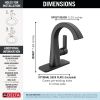 DELTA Lineax Single Handle Bathroom Faucet — Matte Black