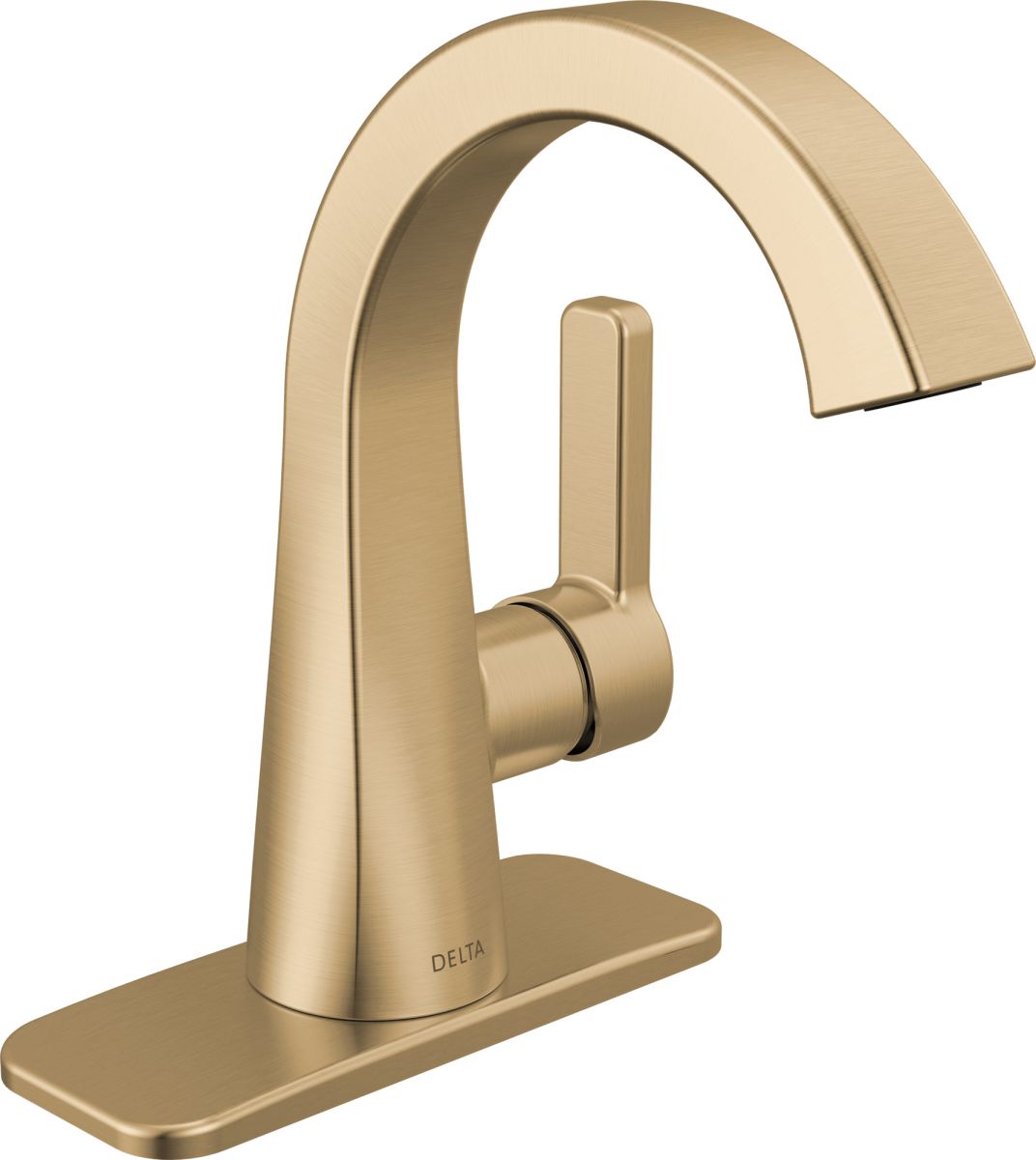 DELTA Lineax Single Handle Bathroom Faucet — Champagne Bronze