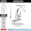 DELTA Lineax Single Handle Bathroom Faucet — Chrome