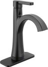 DELTA Lineax Touch2O Bathroom Faucet with Touchless Technology — Matte Black