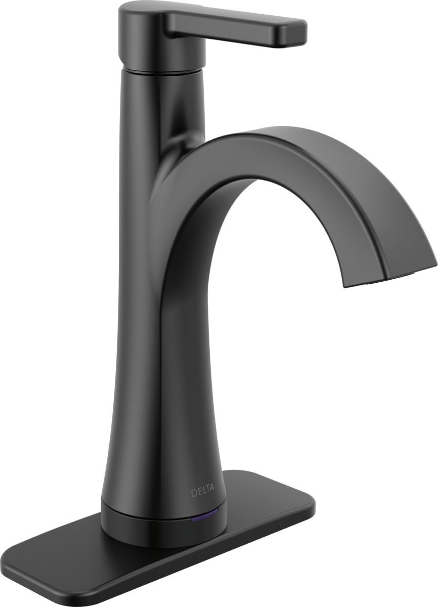 DELTA Lineax Touch2O Bathroom Faucet with Touchless Technology — Matte Black
