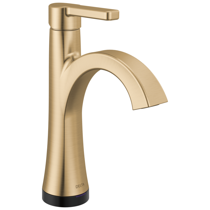 DELTA Lineax Touch2O Bathroom Faucet with Touchless Technology — Champagne Bronze
