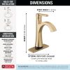 DELTA Lineax Touch2O Bathroom Faucet with Touchless Technology — Champagne Bronze
