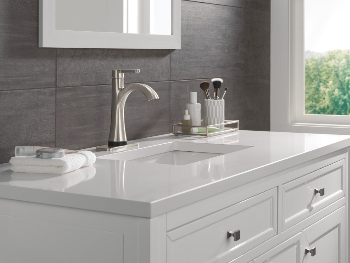 DELTA Lineax Touch2O Bathroom Faucet with Touchless Technology — Stainless
