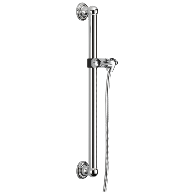 DELTA Universal Showering Components Adjustable Slide Bar / Grab Bar Assembly — Chrome