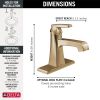 DELTA Ashlyn Single Handle Bathroom Faucet — Champagne Bronze