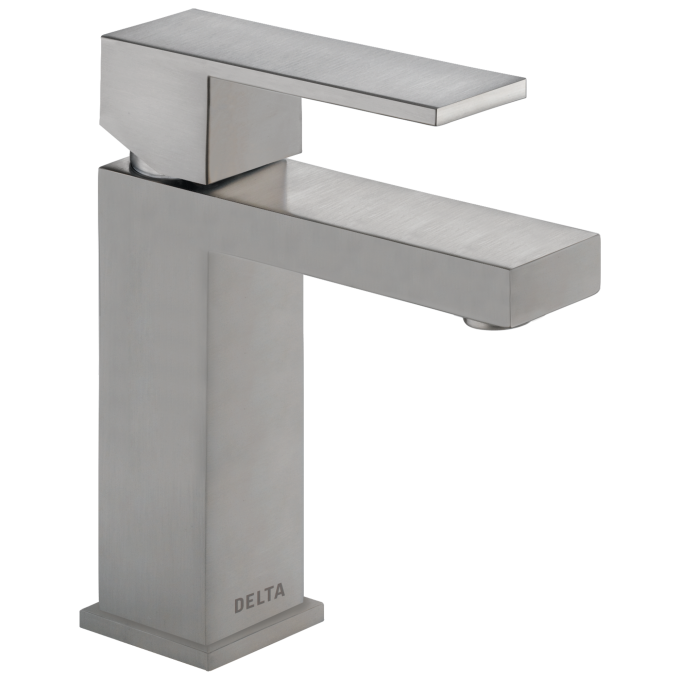DELTA Modern Single Handle Project-Pack Bathroom Faucet — Stainless