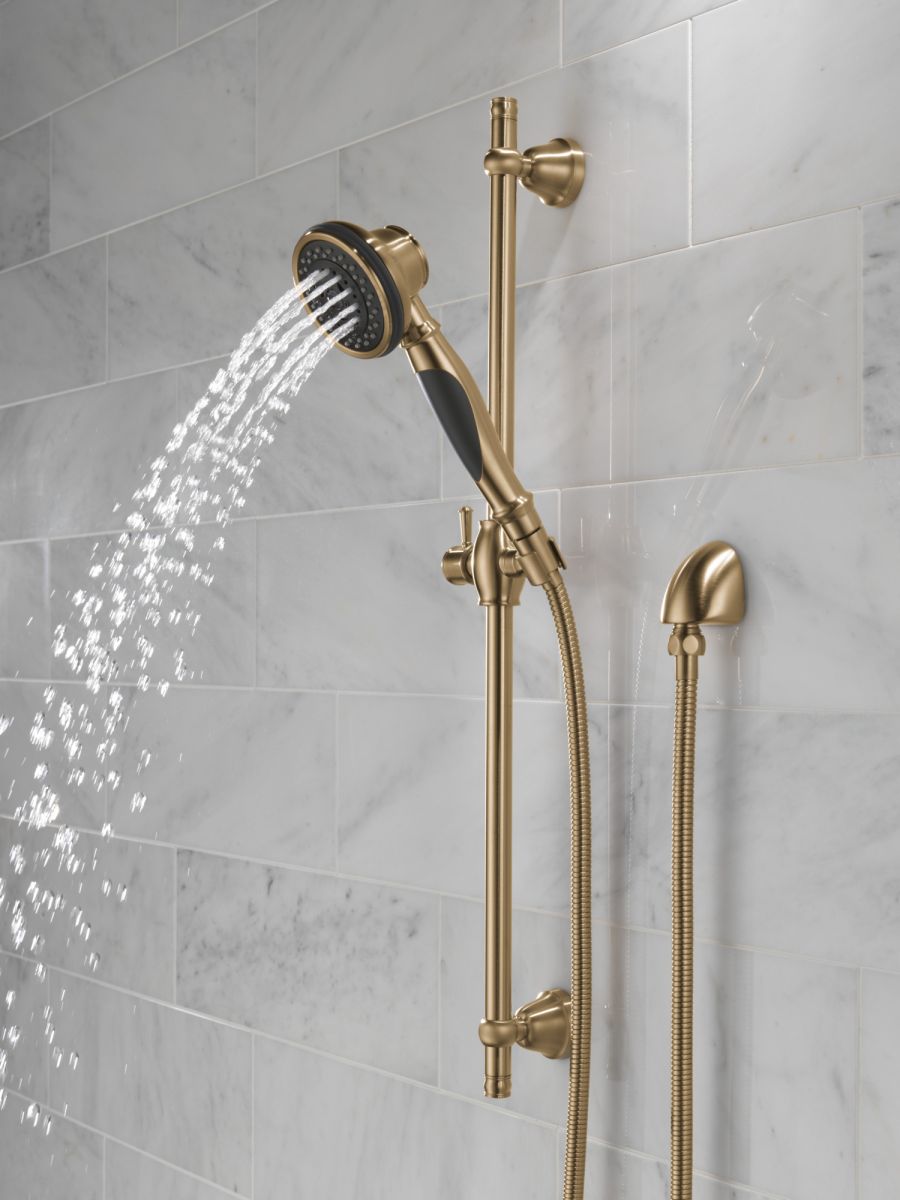 DELTA Other Premium 3-Setting Slide Bar Hand Shower — Champagne Bronze