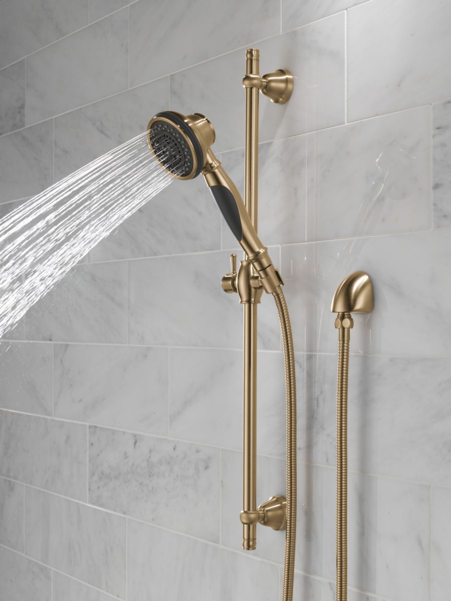 DELTA Other Premium 3-Setting Slide Bar Hand Shower — Champagne Bronze